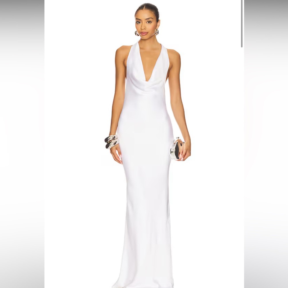Norma Kamali White Backless Dress